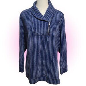 COZY RETRO INSPIRED HOUNDSTOOTH SWEATER JUMPER EUC 1X